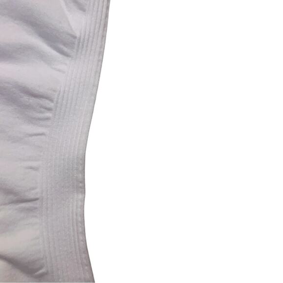 White Solid Unitard Tank Romper Small Medium Straps Athleisure Loungewear - Picture 3 of 8